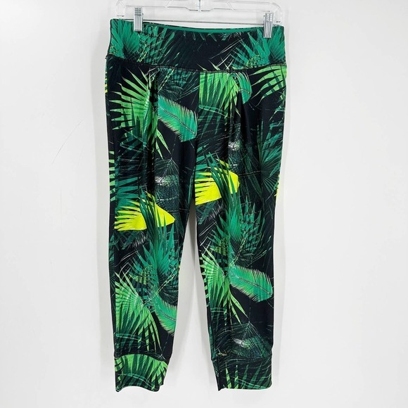 Fabletic's Leaf Printed Pull On Jogger Leggings - Picture 1 of 11